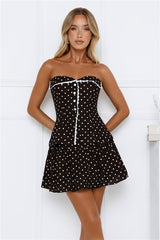 Hot Girl Glow Polka Dot Set Black
