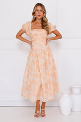 Experience Best Dressed Midi Dress Peach