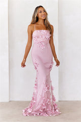 Flower Vine Maxi Dress Mauve