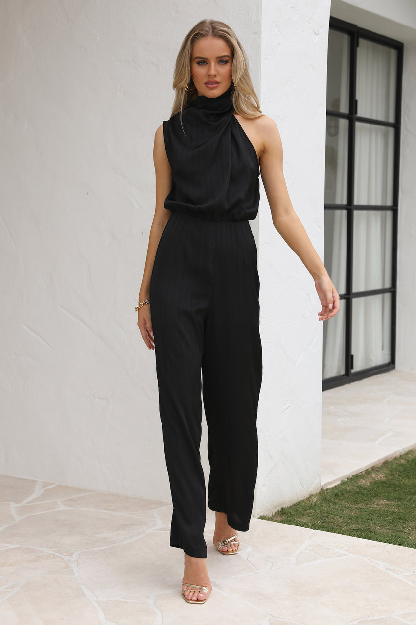 Youthful Days Jumpsuit Black PinStripe