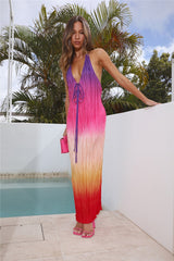 Lovers At Sunrise Maxi Dress Pink