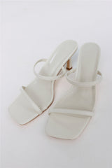 The Juliette Heels Off White PU