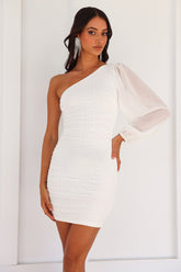 HELLO MOLLY On The Guest List Mini Dress White
