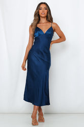 Asking For A Friend Midi Dress Navy
