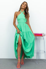 Landscape View Maxi Dress Green