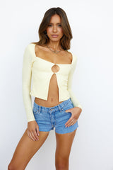 Daydream Girl Crop Top Yellow