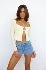 Daydream Girl Crop Top Yellow