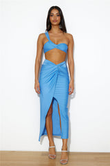 Ready For Goss Crop Top Blue