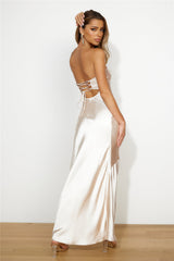 Drinks On You Maxi Dress Champagne