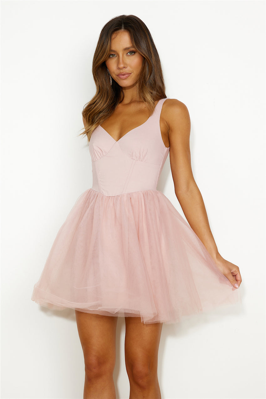 Dream Tulle Mini Dress Pink