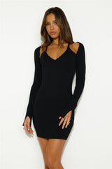 Stride Onward Mini Dress Black