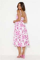 Retro Spin Midi Dress Pink
