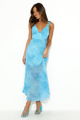 Romance Beachside Maxi Dress Blue