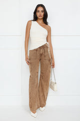Lovergirl Luxe One Shoulder Top Beige