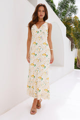 Lemon Tree Midi Dress White