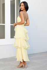 Wedding Adventure Strapless Maxi Dress Yellow