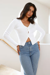 Take Off Ribbed Top White