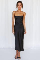 Who Loves You Midi Dress Black