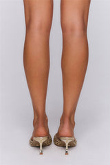 Gwynda Heels Gold Metallic