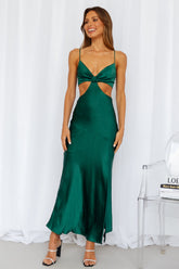 Smile For The Camera Midi Dress Green