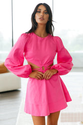 Hottest Tea Dress Hot Pink