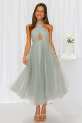 Little Tulle Much Midi Dress Sage