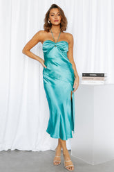 True Savage Midi Dress Aqua