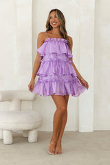 Champagne Towers Mini Dress Violet