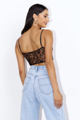 Dreamy Location Crop Top Black