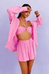 Never Stop Me Shorts Hot Pink