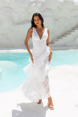 Autumn Love Maxi Dress White