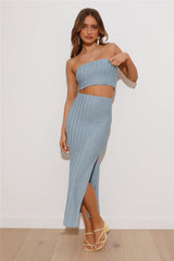 Matching Fit Crop Top Blue