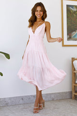 Scattered Hearts Maxi Dress Pink