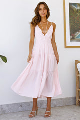 Scattered Hearts Maxi Dress Pink