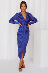 RUNAWAY Skylar Rose Dress Royal Blue