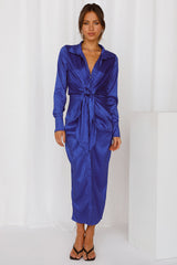 RUNAWAY Skylar Rose Dress Royal Blue