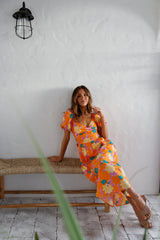 Neon Gardens Midi Dress