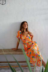 Neon Gardens Midi Dress