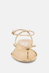 Kenley Sandals Gold Distressed Leather
