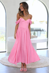 By The Villa Midi Dress Pink