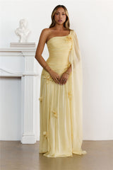 Silver Breeze One Shoulder Maxi Dress Butter