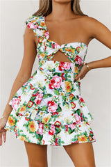 Ruffled Out Dress Floral Print
