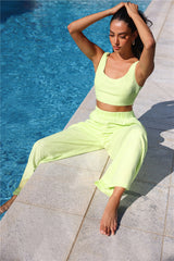 From The Sea Linen Pants Yellow