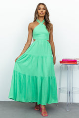 Landscape View Maxi Dress Green