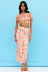 Cubic Space Midi Skirt Multi