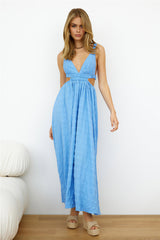 Wholesome Life Midi Dress Blue