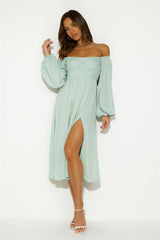 Want To Dance Midi Dress Sage