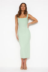 She Knows It Midi Dress Sage