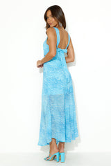 Romance Beachside Maxi Dress Blue