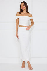 Secret World Maxi Skirt White